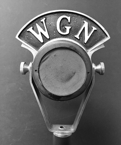 Vintage WGN Radio Microphone, Chicago
